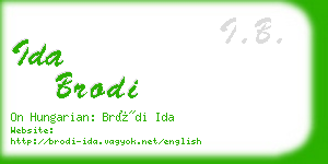 ida brodi business card